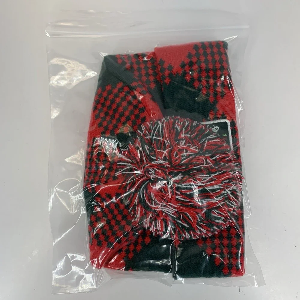 Merry Mitchmas Beanie 5k 10k Red Coyote Red OSFM Boco Gear Pom Running Hat Cap